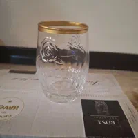 لیوان دور طلا شربت خوری