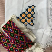 بند و دستمال دست دوز ابریشمی