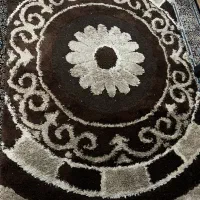فرش فانتزی قهوه ای کرم