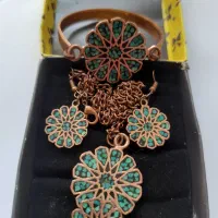 ست مسو فیروزه کوبی انگشترودستبندوگردنبندو گوشواره