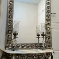 آینه شمعدون برنجی