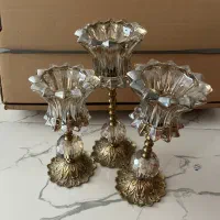 سه عدد شمعدان برنز