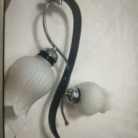 لوستر دوشاخه چوبی