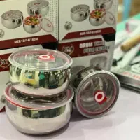 ظروف استیل درب دار سه تکه