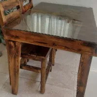 میز ناهار خوری چوب روس سنتی ۴ نفره