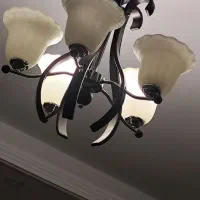 لوستر پنج شاخه طرح چوب