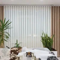 پرده حریر و کتان ساده ،اقتصادی وشیک