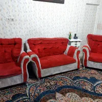 مبل هفت نفره رنگ قرمز تیره