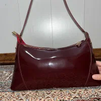 کیف زرشکی ورنی