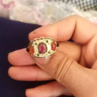 انگشتر دست ساز چند جواهر.نقره 925.با وزن 21گرم