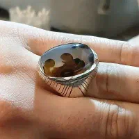 انگشترنقره شجرقائن مُصَوَر،دولاکپشت،روی رکاب احمد