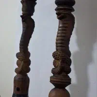 یک جفت قلیان تنه چوبی