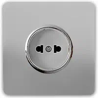 پریز و کلید کریستال نقره ای