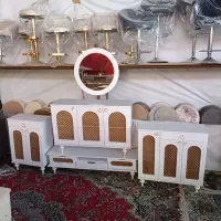 میز تلویزیون حصیری 140 سانتی تمام ام دی اف