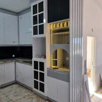 کمددیواری  کابینت جزیره اشکاف دکور کافی بار جزیره