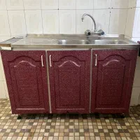 کابینت فلزی همراه با سینک و هود