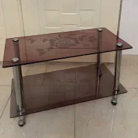 میز شیشه ای دو طبقه