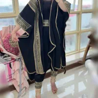 ست مانتو شلوار مجلسی مشکی مزون دوز