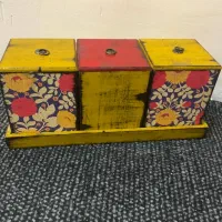 جعبه چوبی سه عددی