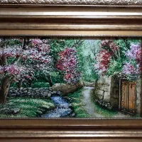تابلوفرش دستبافت/تابلو فرش کوچه باغ  گیلاس