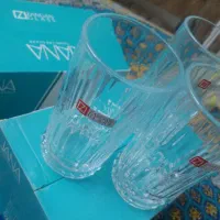 2 دست لیوان بلند شربت خوری خیلی شفاف