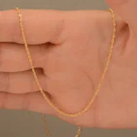 زنجیر طلا 18 عیار زنانه مدل طنابی کد Z45