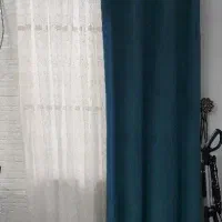 پرده تور خامه دوزی با دکور و آستر