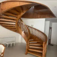 پله گرد، کفپله چوبی، نرده چوبی، کابینت، آلاچیق