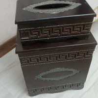 سطل زباله به همراه جعبه دستمال کاغذی
