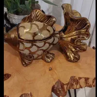 شکلات خوری و میوه خوری فانتزی طلایی