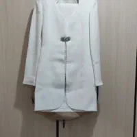 کت و شلوار مجلسی ست با شال حریر (سایز ۳۶)