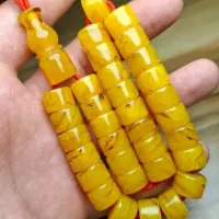 تسبیح کهربا ۳۳ عددی .تسبیح سندلوس آبی بنفش