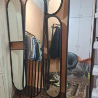 آینه قدی دو طرفه دور فلزی مشکی