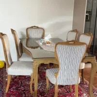 میزغذاخوری ۶ نفره چوب راش
