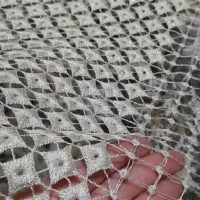 دو عدد پنل پرده دانتل  کرم صدفی درحدنو نو