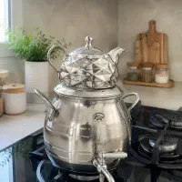 کتری و قوری نقره ای نو