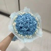 دسته گل روبانی
