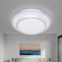 چراغ سقفی دوطبقه کریستالی آلماسه حالته ریموت دار