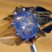 انگشتر یاقوت کبود آن هیت سریلانکا تراش قهرمانی