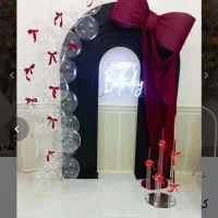 اجاره تم تولد، استند کیک، عدد نئون، بادکنک آرایی