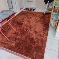 فروش دو تخته قالی ساده مدرن ۶و ۳متری در حد نو