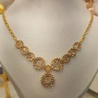 گردنبند نیلوفر ، بدون اجرت ، طلای محمدی