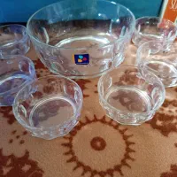 میوه خوری و فنجون و کاسه ۷پارچه اصل فرانسه