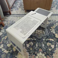 میز لپ تاپ نشسته رومیزی جاکوب فلزی سفید