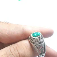 انگشتر زمرد رکاب۹۲۵ مهردار