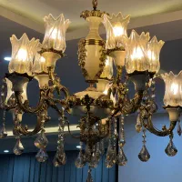 لوستر و ۲ دیوارکوب برنجی