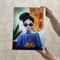 تابلو نقاشی ۳۰ در ۴۰ رنگ روغن