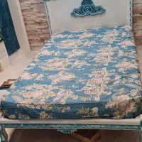 تخت ۱نفره همراه تشک چوب گردو