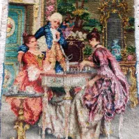 تابلوفرش دستبافت فرانسوی شطرنج باز