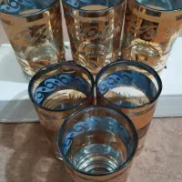 یک دست لیوان طلاکوب ساخت کره جنوبی